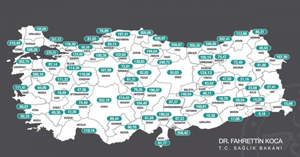 Haftalık Kovid-19 vaka sayıları açıkladı! Vakalar, 70 ilde arttı, 11 ilde azaldı 2