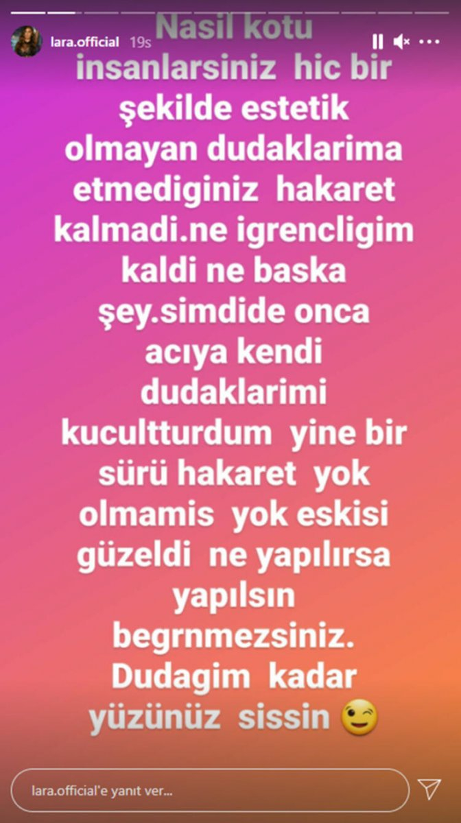 Lara dudaklarının yeni haline verilen tepkilere isyan etti! 4