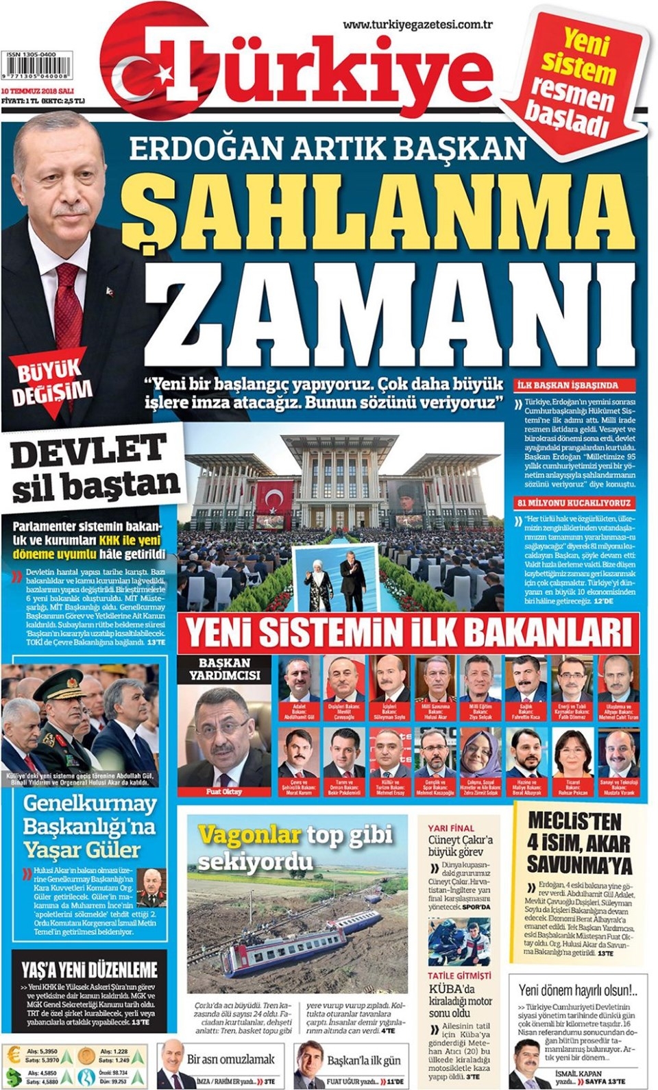 10 Temmuz 2018 Gazete manşetleri Hürriyet - Sözcü - Posta 7