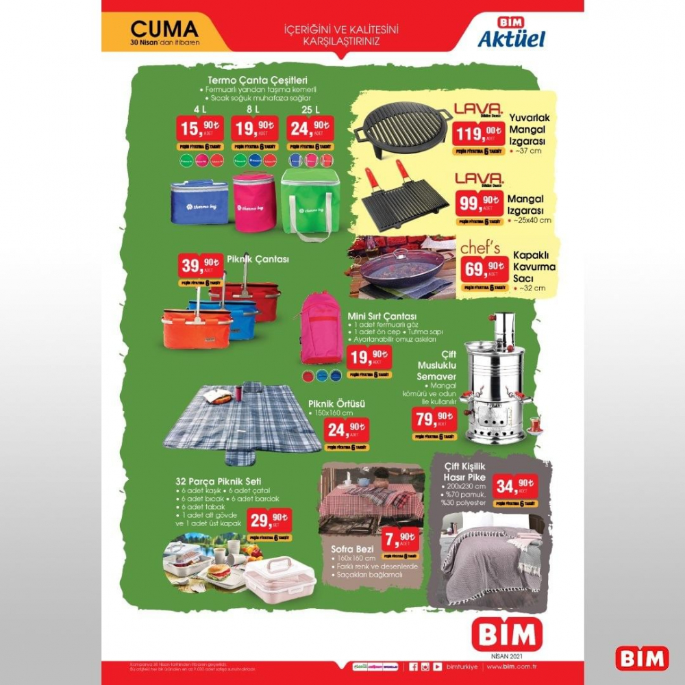 1 Mayıs Cumartesi Bim kataloğu | Bu cuma Bim'de neler var? | Lava mangal ızgarası 49