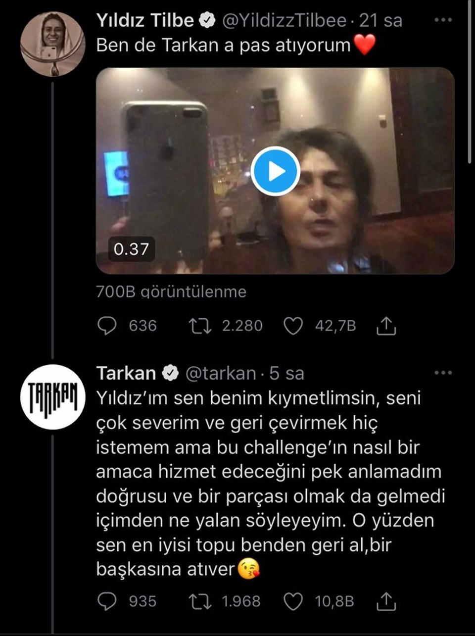 Takan, Yıldız Tilbe'nin meydan okuma davetini geri çevirdi! 2