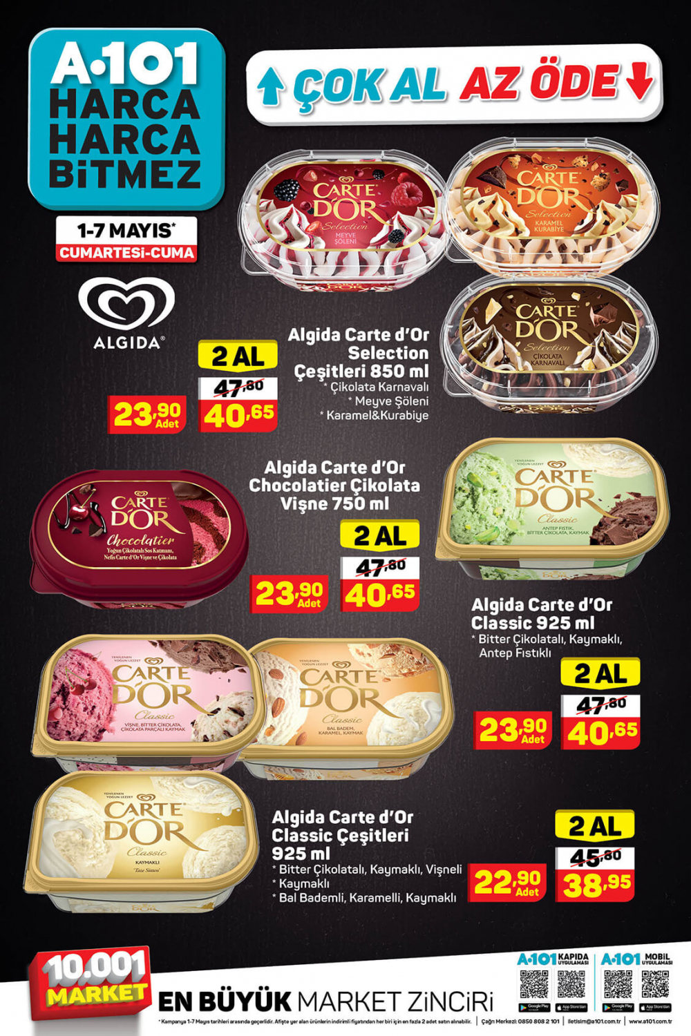 7 Mayıs A101 aktüel ürünler kataloğu 2021 | Haftanın yıldızları dondurmalar uygun fiyata A101'de! 3