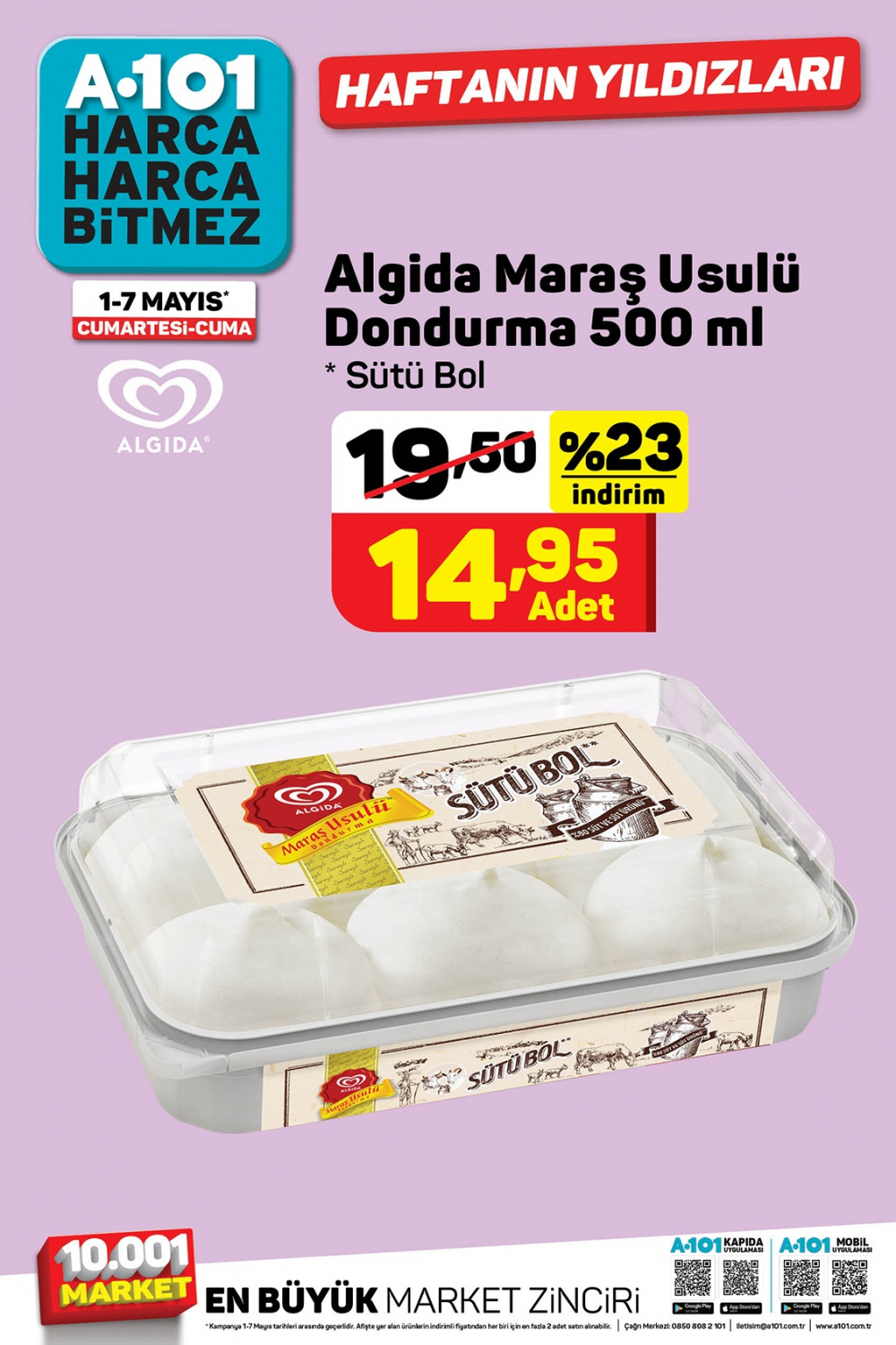 7 Mayıs A101 aktüel ürünler kataloğu 2021 | Haftanın yıldızları dondurmalar uygun fiyata A101'de! 4