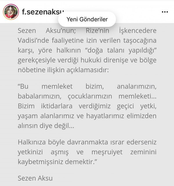 Sezen Aksu'dan İkizdere hakkında iktidara yasa dışı sözler! 2