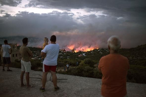 Yunanistan'daki yangın felaketinden acı fotoğraflar... 2