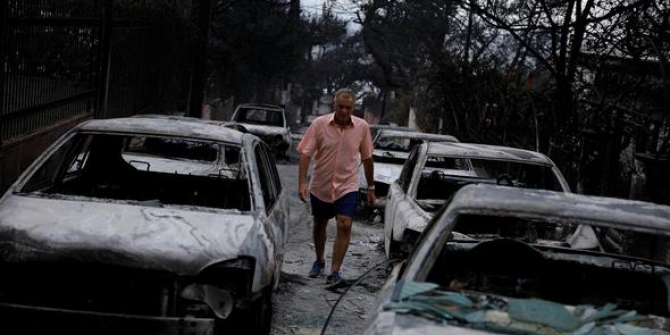 Yunanistan'daki yangın felaketinden acı fotoğraflar...