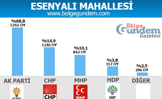 1 Kasım Pendik Mahalle mahalle seçim sonuçları 10