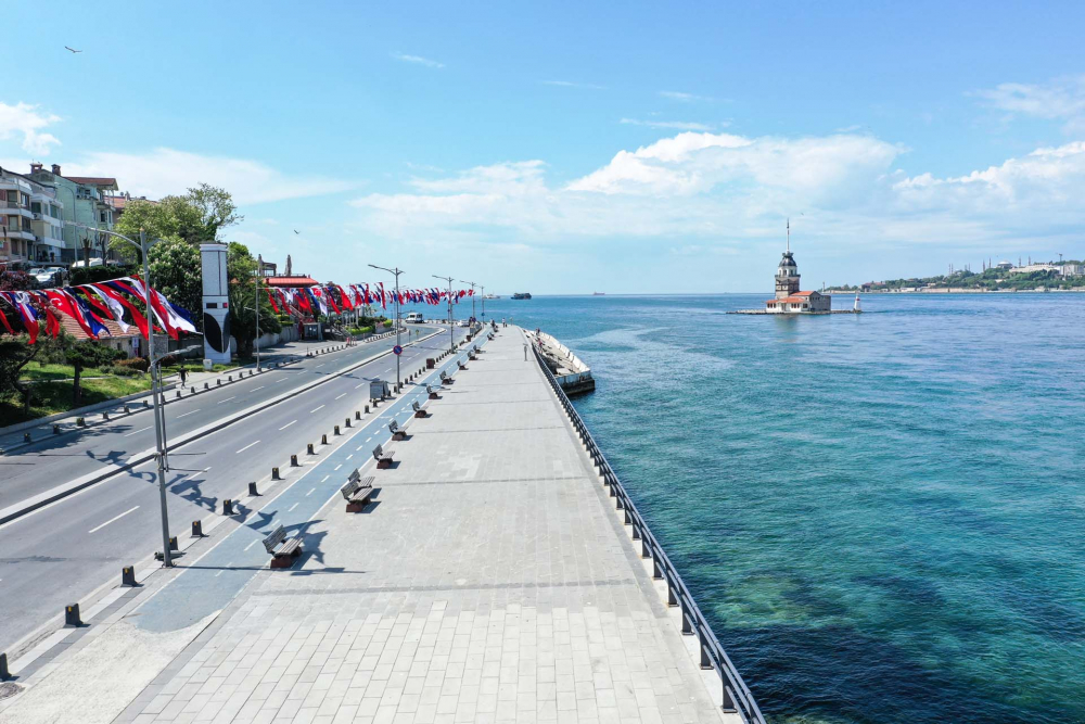 İstanbul'da tam kapanmanın son günü!  Üsküdar Meydanı ve çevresi boş kaldı 3