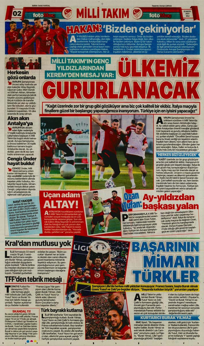 25 Mayıs 2021 Salı günün spor manşetleri | Fenerbahçe, Galatasaray, Beşiktaş ve Trabzonspor'dan haberler 20