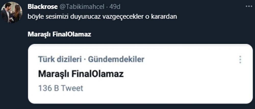 Maraşlı hayranları dizinin final yapmasını istemiyor! Sosyal medyada tepki çığ gibi büyüyor! 8