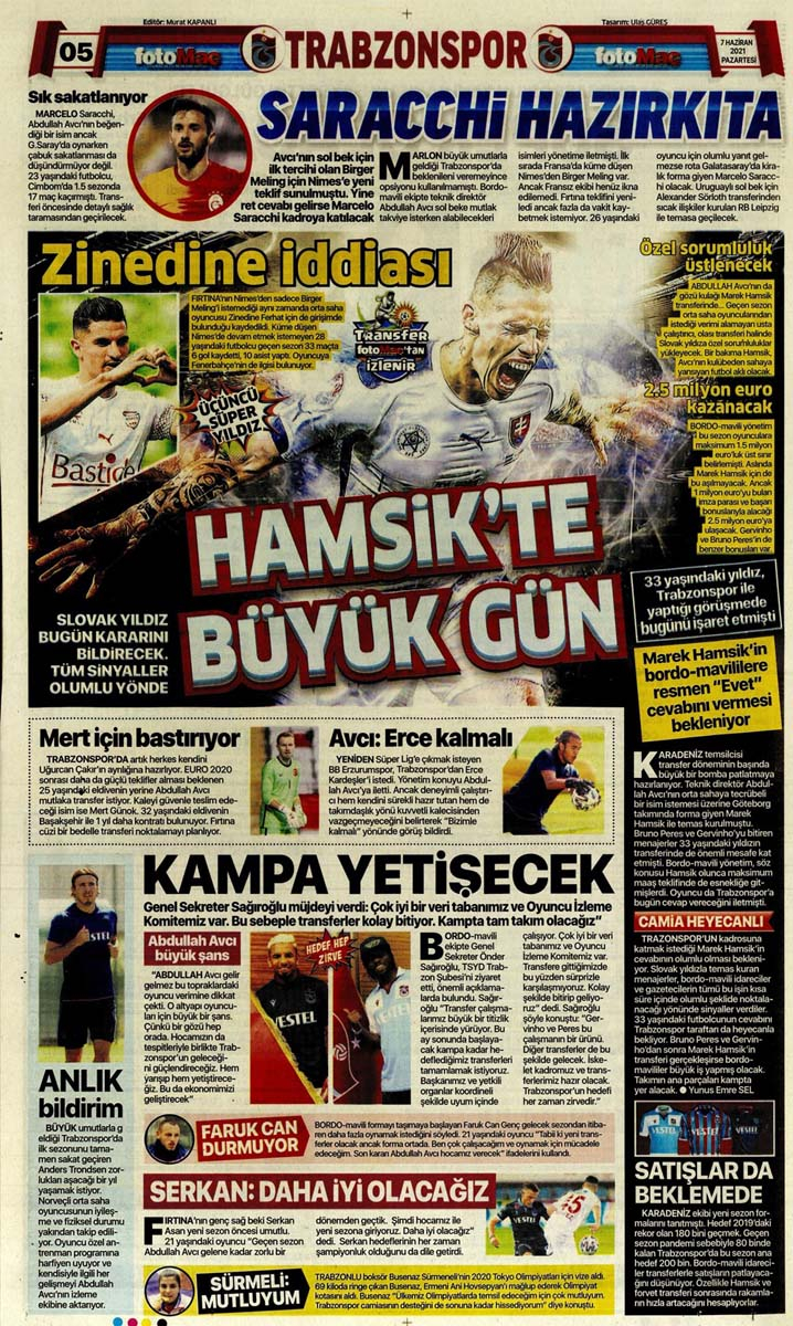 Bugünün spor manşetleri ( 7 Haziran 2021 spor gazetesi manşetleri) | Transfer haberleri 11