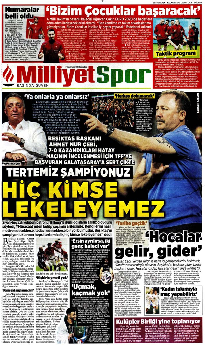 Bugünün spor manşetleri ( 7 Haziran 2021 spor gazetesi manşetleri) | Transfer haberleri 17