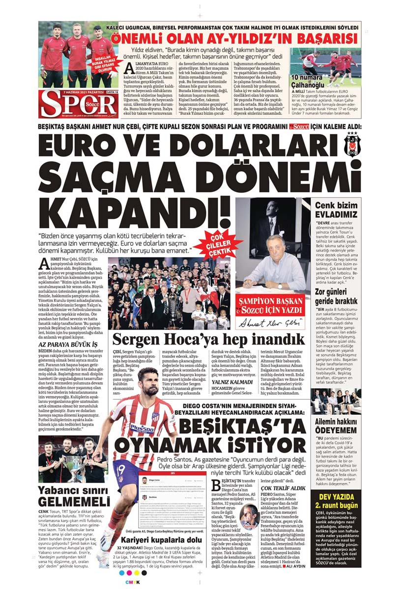 Bugünün spor manşetleri ( 7 Haziran 2021 spor gazetesi manşetleri) | Transfer haberleri 23