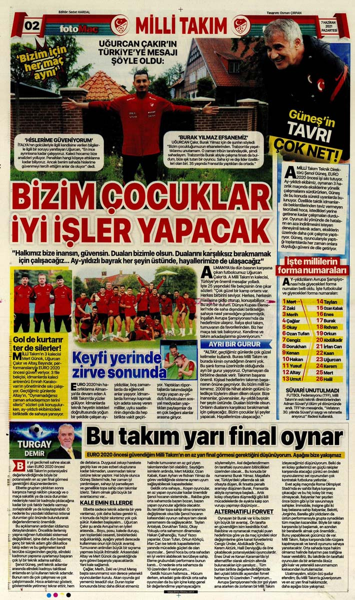 Bugünün spor manşetleri ( 7 Haziran 2021 spor gazetesi manşetleri) | Transfer haberleri 9