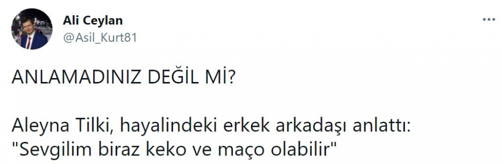 'Sevgilim biraz keko olabilir' demişti! Aleyna Tilki sosyal medyada alay konusu oldu 10