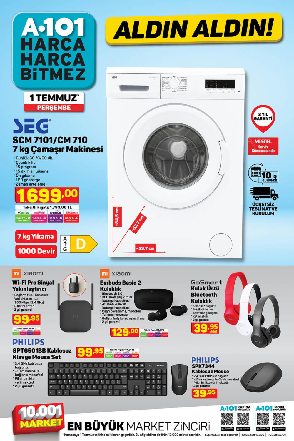9  Temmuz A101 aktüel ürünler kataloğu | A101'de Kurban Bayramına özel şok indirimler! 10