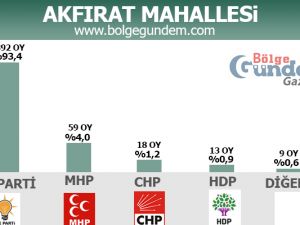 1 Kasım 2015 Tuzla Mahalle Mahalle Seçim sonuçları