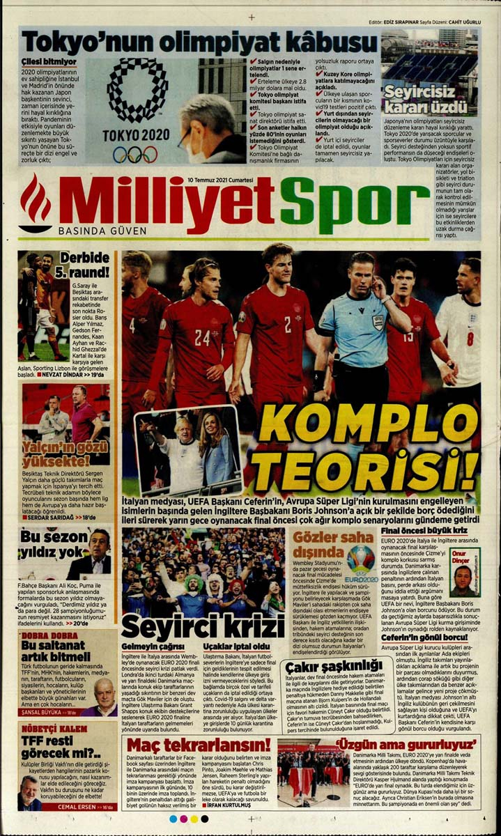 10 Temmuz 2021 günün spor manşetleri | İşte gazetelerin bugünkü manşetleri | Dört büyükler transferde büyük oynuyor 16