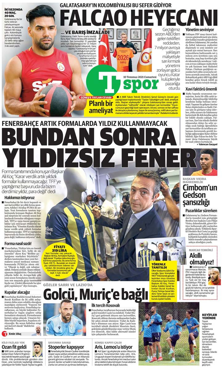 10 Temmuz 2021 günün spor manşetleri | İşte gazetelerin bugünkü manşetleri | Dört büyükler transferde büyük oynuyor 26