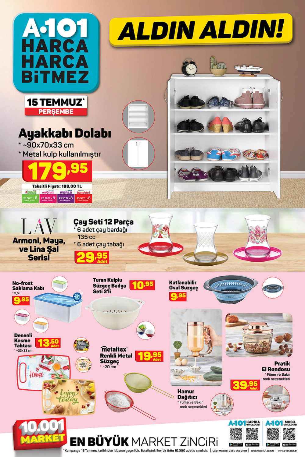 16 Temmuz A101 aktüel ürünler kataloğu |  Yılın en indirimli aldın aldın ürünleri 16 Temmuz'dan itibaren A101'de! 12