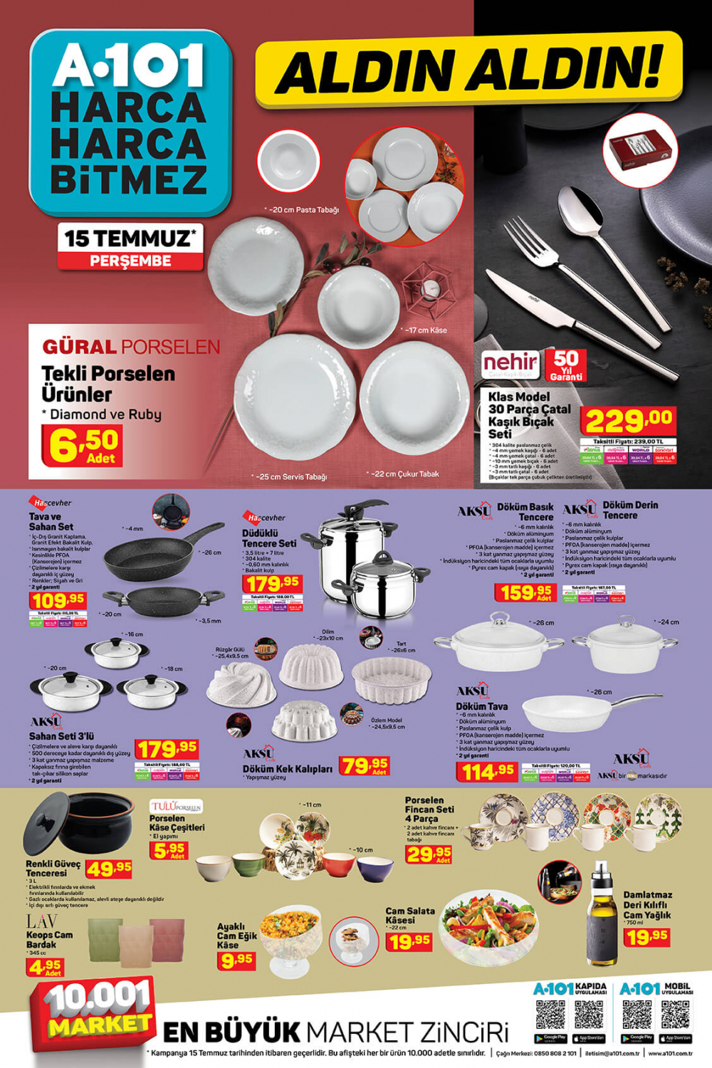 16 Temmuz A101 aktüel ürünler kataloğu |  Yılın en indirimli aldın aldın ürünleri 16 Temmuz'dan itibaren A101'de! 3
