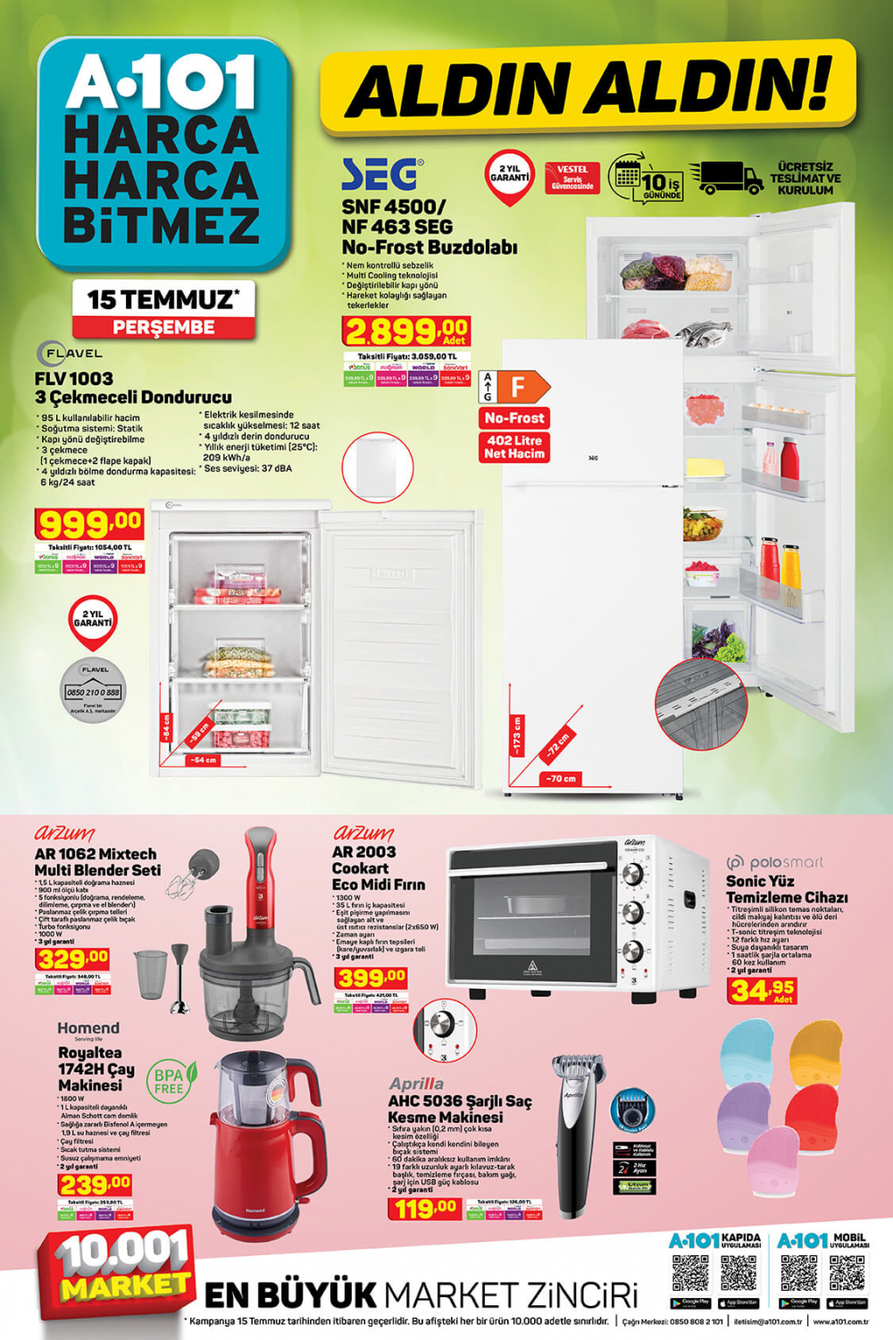 16 Temmuz A101 aktüel ürünler kataloğu |  Yılın en indirimli aldın aldın ürünleri 16 Temmuz'dan itibaren A101'de! 6