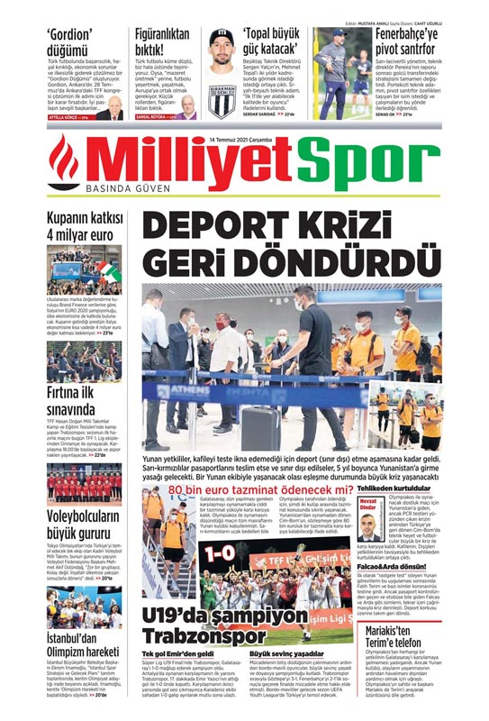 14 Temmuz 2021 Spor Manşetleri |4 büyüklerin transfer gündemi 22