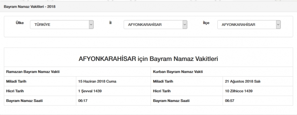 Diyanet İl, İl Kurban bayramı namaz saatleri tam liste - Bayram namazı saat kaçta 3