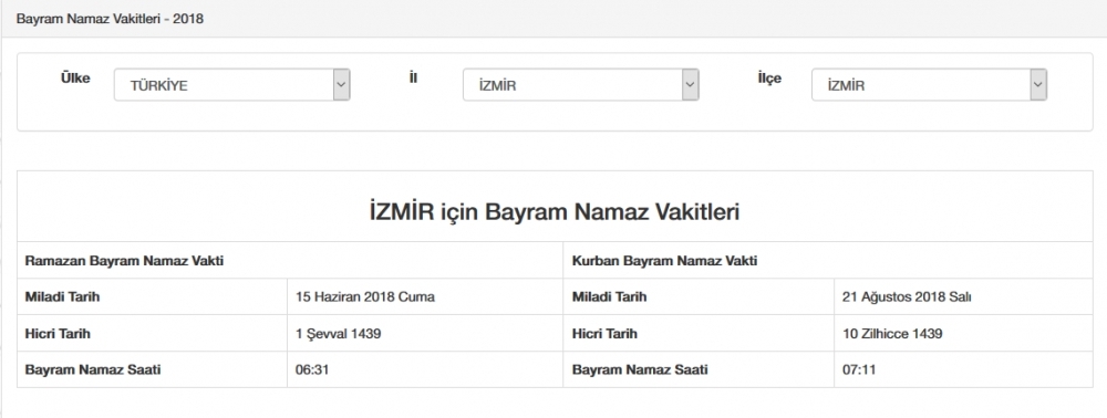 Diyanet İl, İl Kurban bayramı namaz saatleri tam liste - Bayram namazı saat kaçta 41