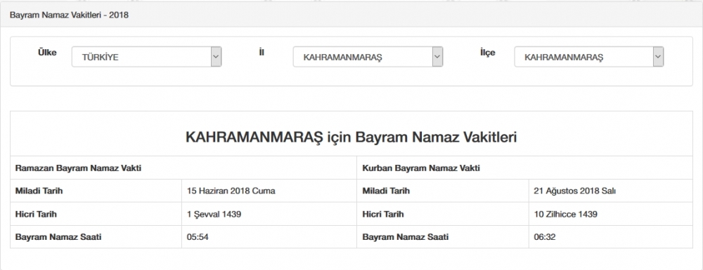 Diyanet İl, İl Kurban bayramı namaz saatleri tam liste - Bayram namazı saat kaçta 42