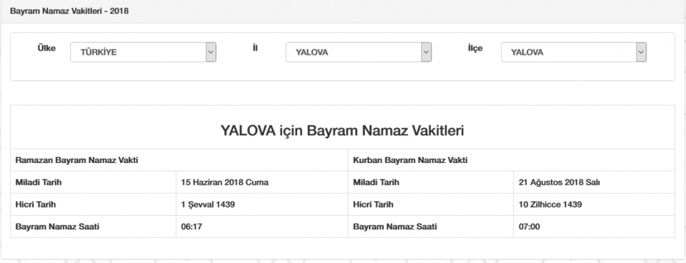 Diyanet İl, İl Kurban bayramı namaz saatleri tam liste - Bayram namazı saat kaçta 79