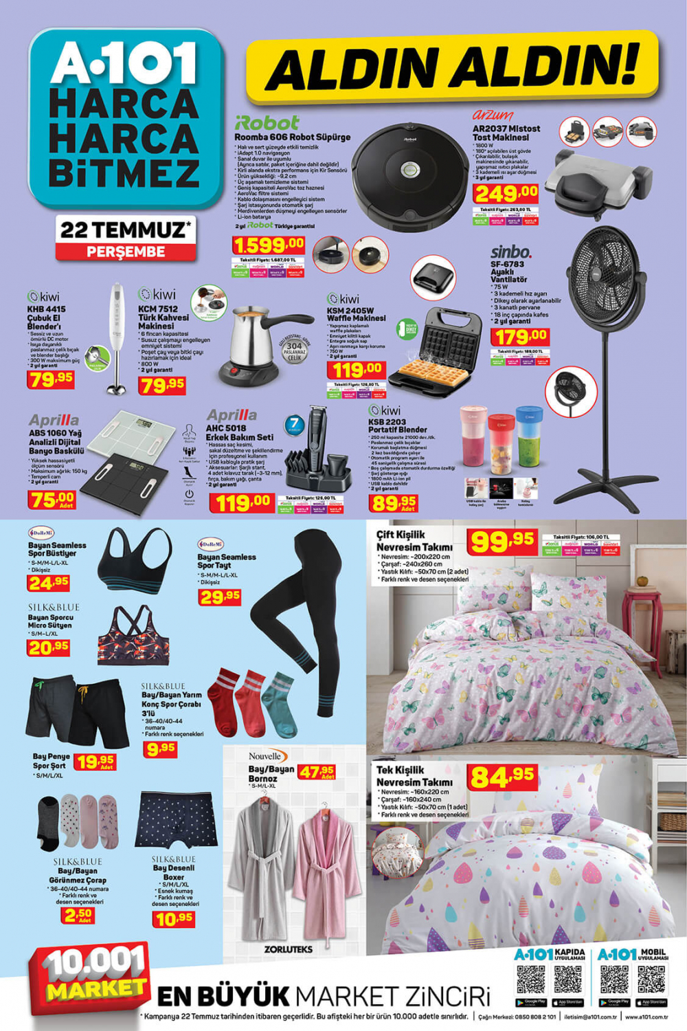 22 Temmuz A101 aktüel ürünler kataloğu  | A101 Aldın Aldın 22 Temmuz 16