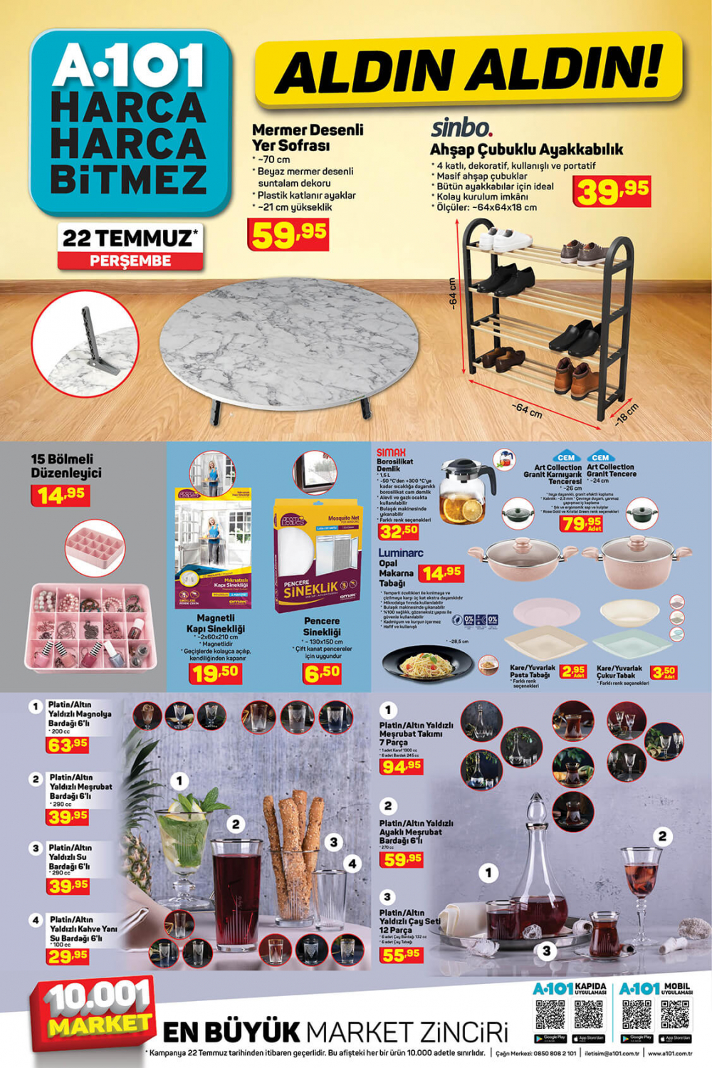 22 Temmuz A101 aktüel ürünler kataloğu  | A101 Aldın Aldın 22 Temmuz 6