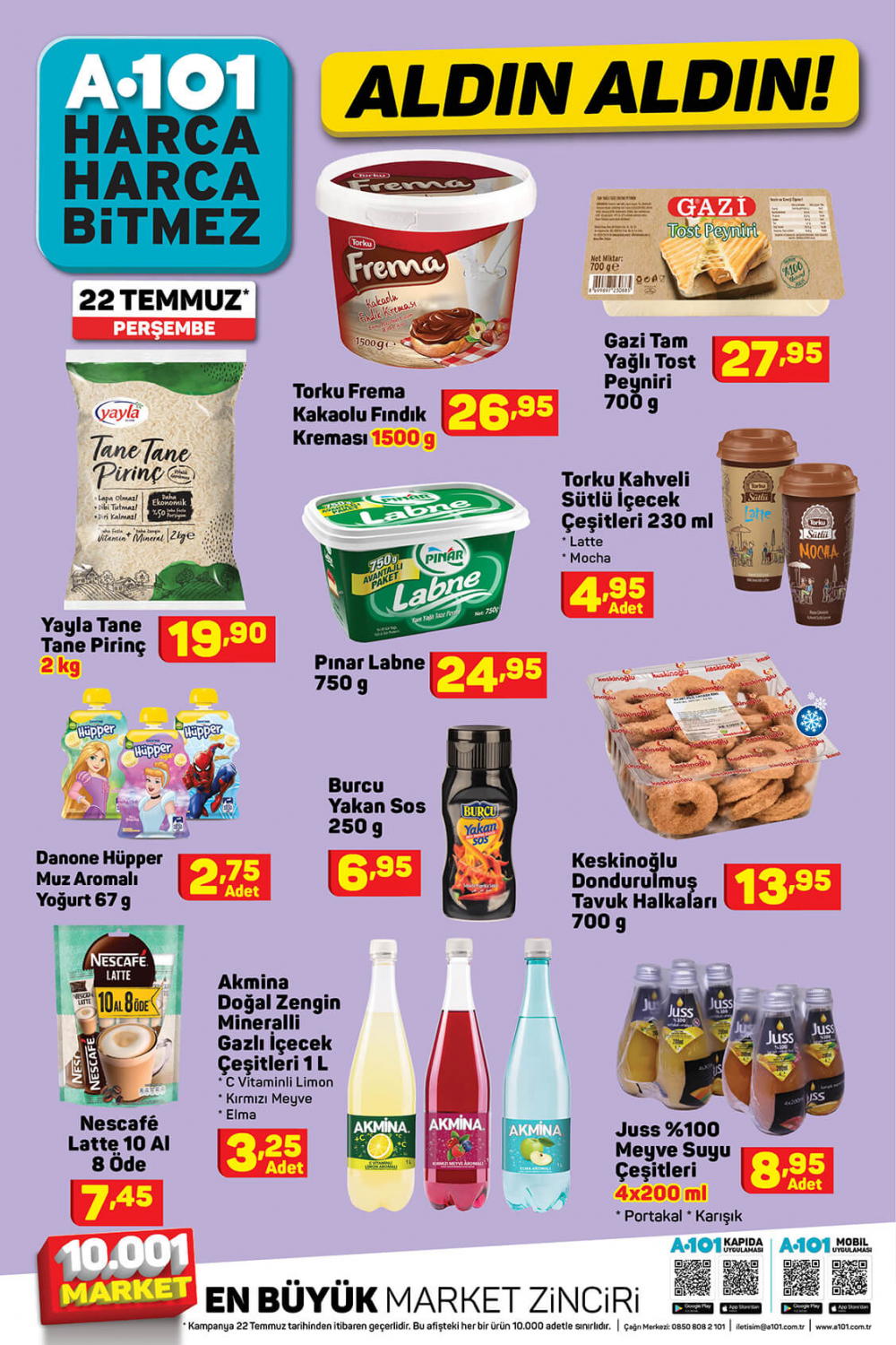 22 Temmuz A101 aktüel ürünler kataloğu  | A101 Aldın Aldın 22 Temmuz 7