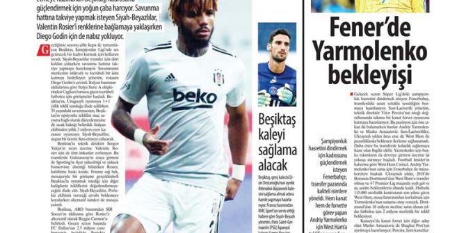 20 Temmuz 2021 Salı spor gazete manşetleri | Beşiktaş ve Galatasaray arasında transfer gerilimi