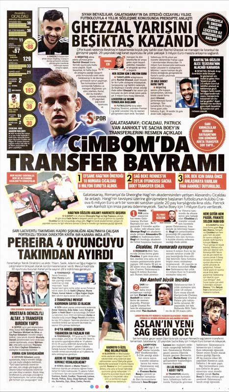 24 Temmuz 2021 Cumartesi günün spor manşetleri | Cimbom transferde 3'ledi 21