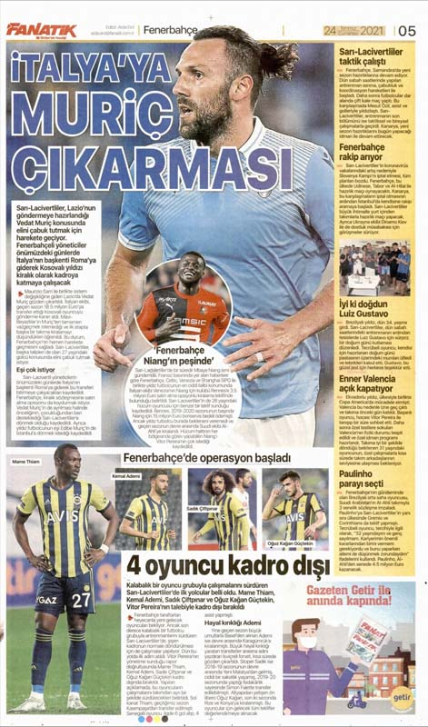 24 Temmuz 2021 Cumartesi günün spor manşetleri | Cimbom transferde 3'ledi 6