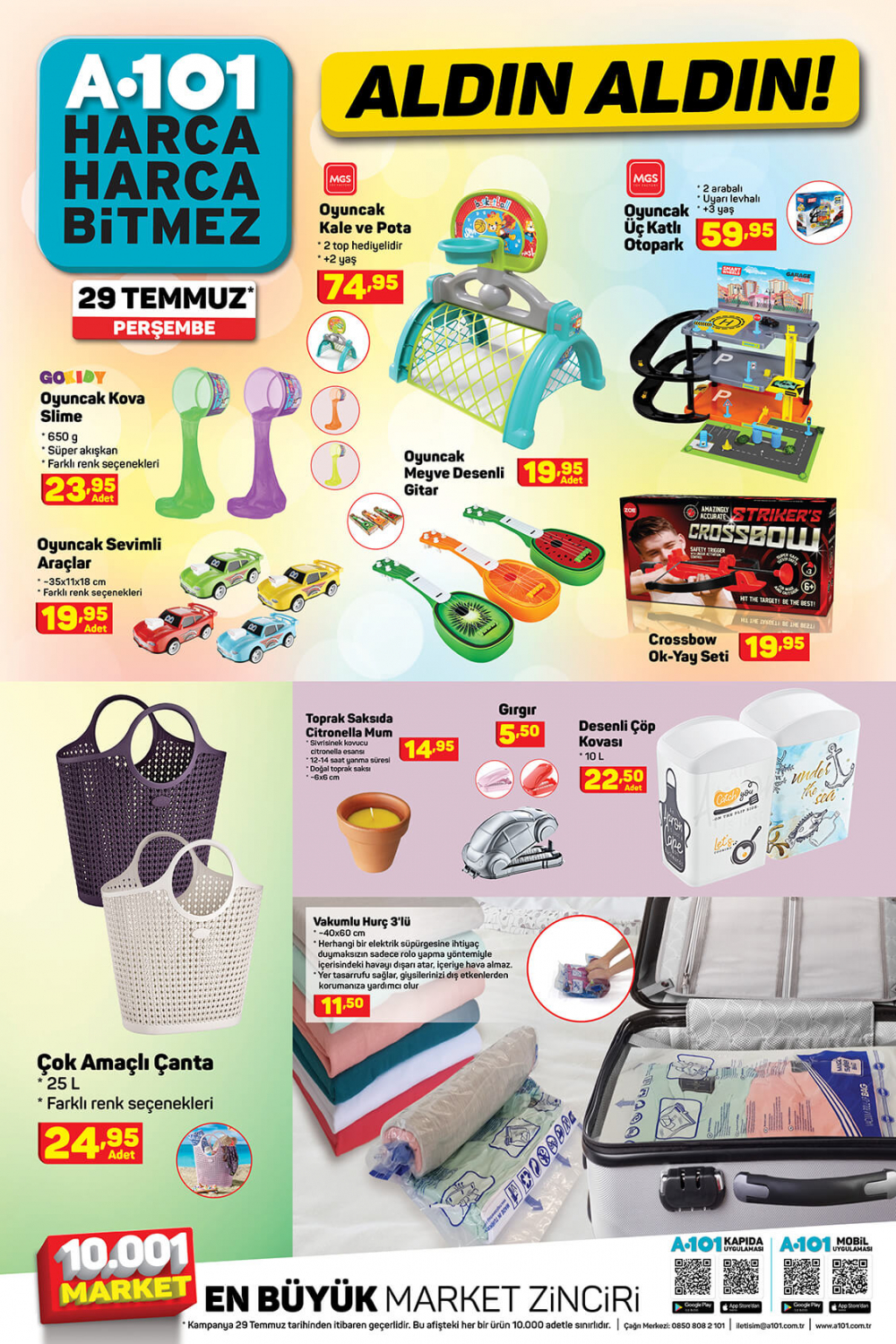30 Temmuz A101 aktüel ürünler kataloğu |Aldın Aldın ürünleri: Çadır, Şişme yatak, Kamp sandalyesi ve dahası bu hafta A101'de 4