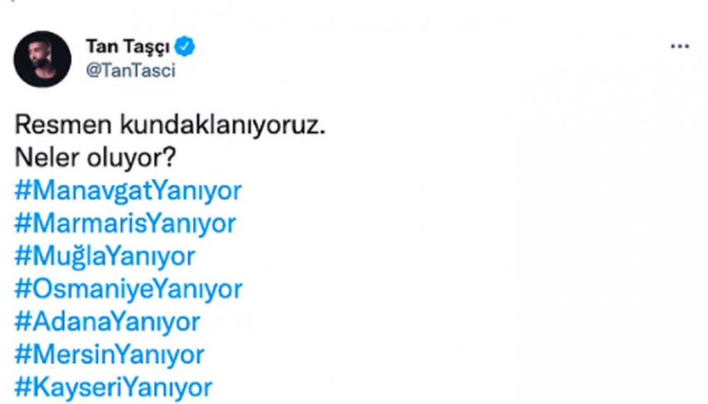 Ülkenin dört bir yanında eş zamanlı başladı! Ciğerimizi yakan orman yangınlarına ünlü isimler sessiz kalmadı! 12