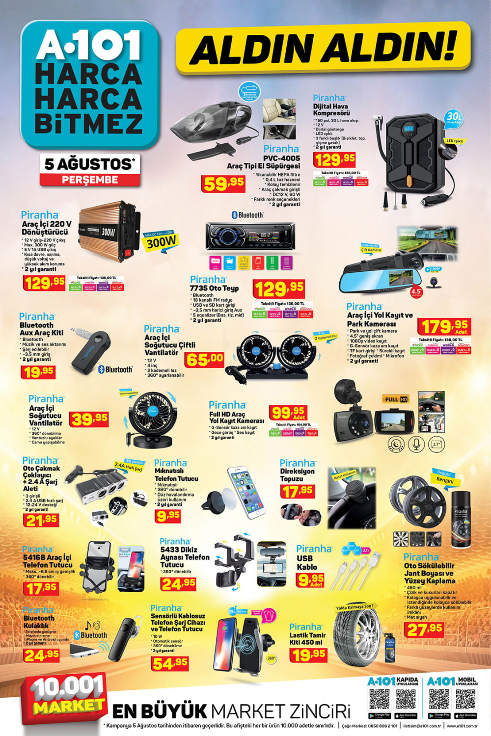 5 Ağustos 2021 A101 aktüel ürünler kataloğu | Elektronikten zücaciyeye, beyaz eşyadan mobilyaya indirimli ürünler! 4