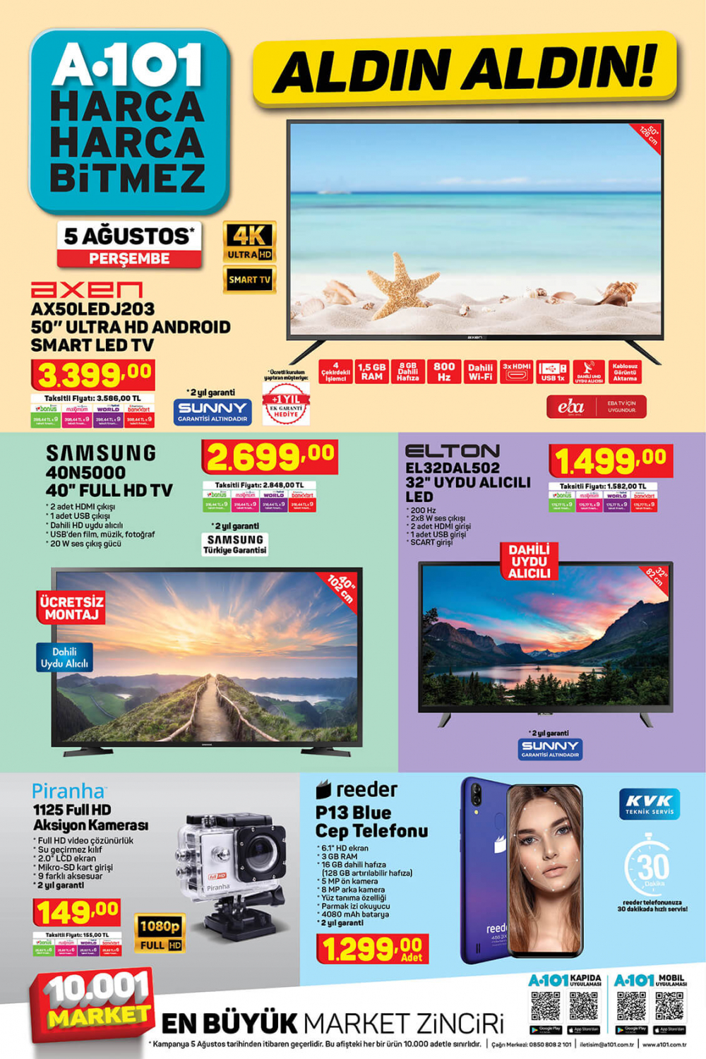 5 Ağustos 2021 A101 aktüel ürünler kataloğu | Elektronikten zücaciyeye, beyaz eşyadan mobilyaya indirimli ürünler! 7