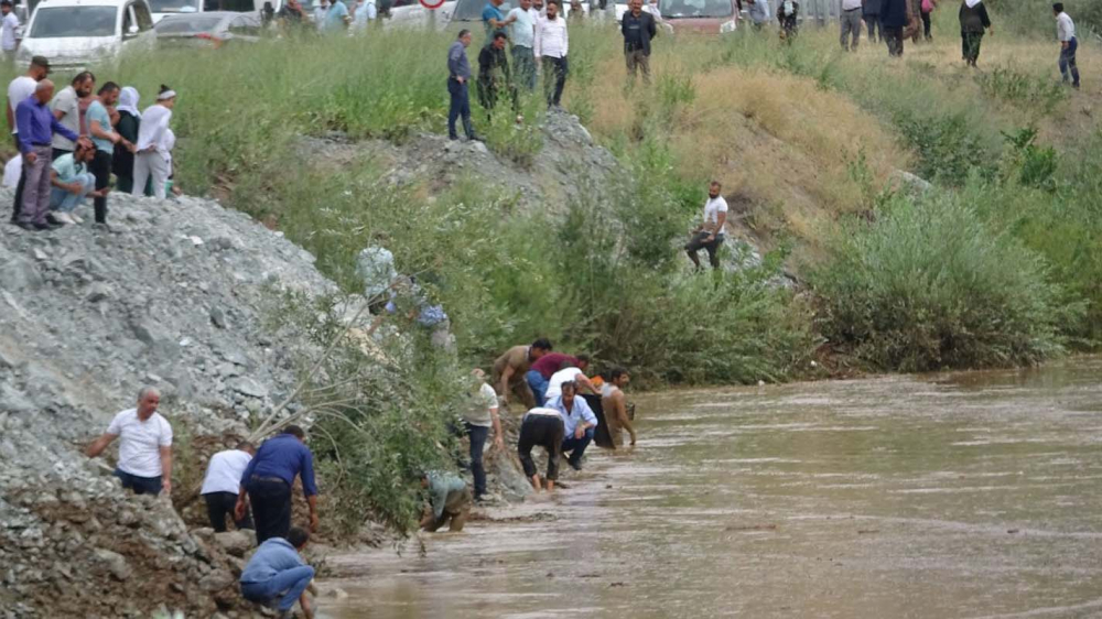 Van-Hakkari karayolunda zap suyu taştı, yoldan geçen düğün konvoyu balıkları yakalamak için birbiriyle yarıştı! 7