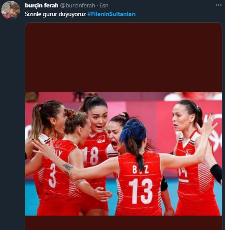 Olimpiyatlara veda eden Filenin Sultanlarına sosyal medyada destek yağıyor! "Mücadeleniz yeter" 13