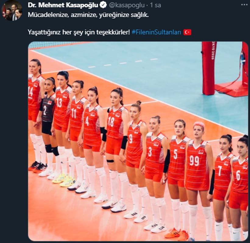 Olimpiyatlara veda eden Filenin Sultanlarına sosyal medyada destek yağıyor! "Mücadeleniz yeter" 4