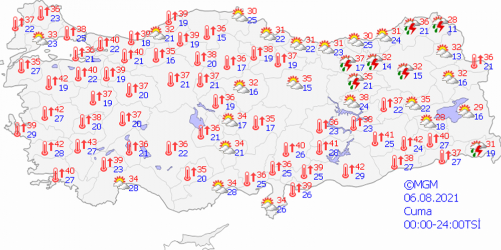 Meteoroloji Genel Müdürlüğü açıkladı! İşte 7 Ağustos Cumartesi günü yağış beklenen iller... 6