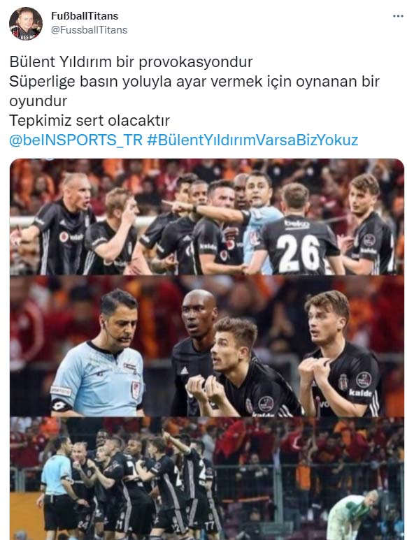 Beşiktaş taraftarından Beinsports'a tepki! "Bülent Yıldırım varsa biz yokuz!" 4