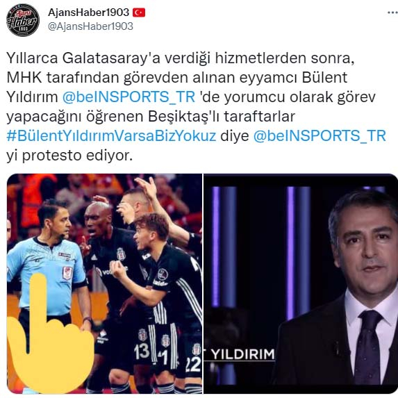 Beşiktaş taraftarından Beinsports'a tepki! "Bülent Yıldırım varsa biz yokuz!" 5