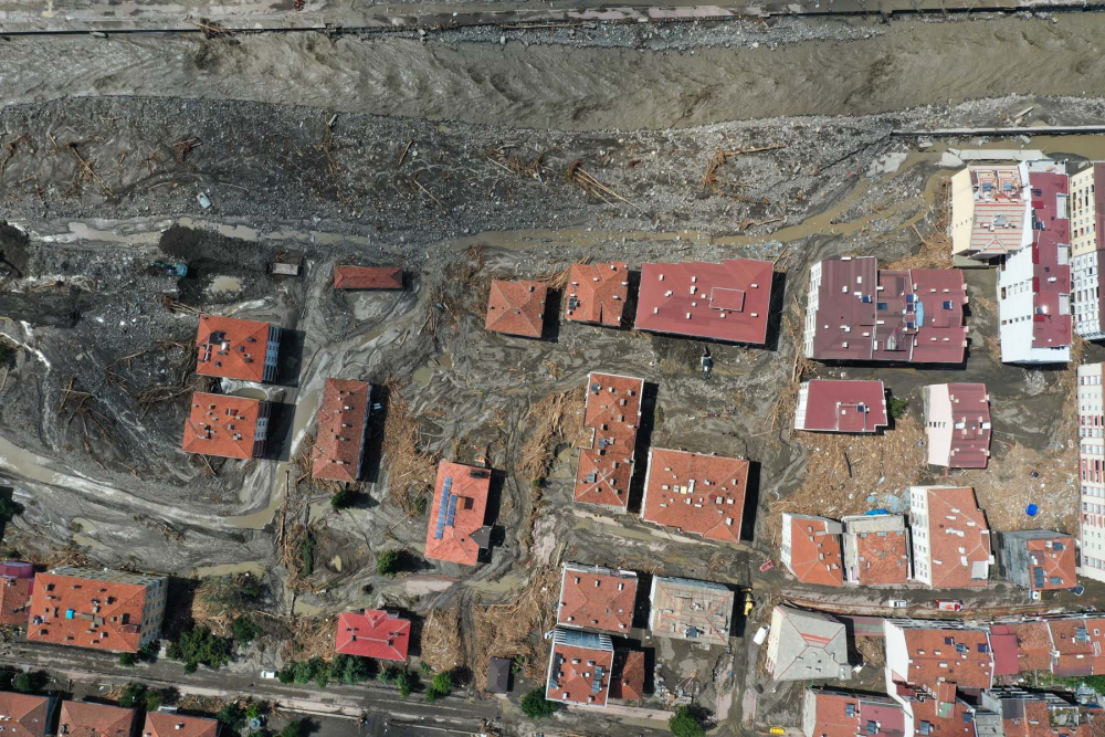 Sel felaketinin bıraktığı hasar havadan görüntülendi! İşte Kastamonu Bozkurt'tan fotoğraflar... 14