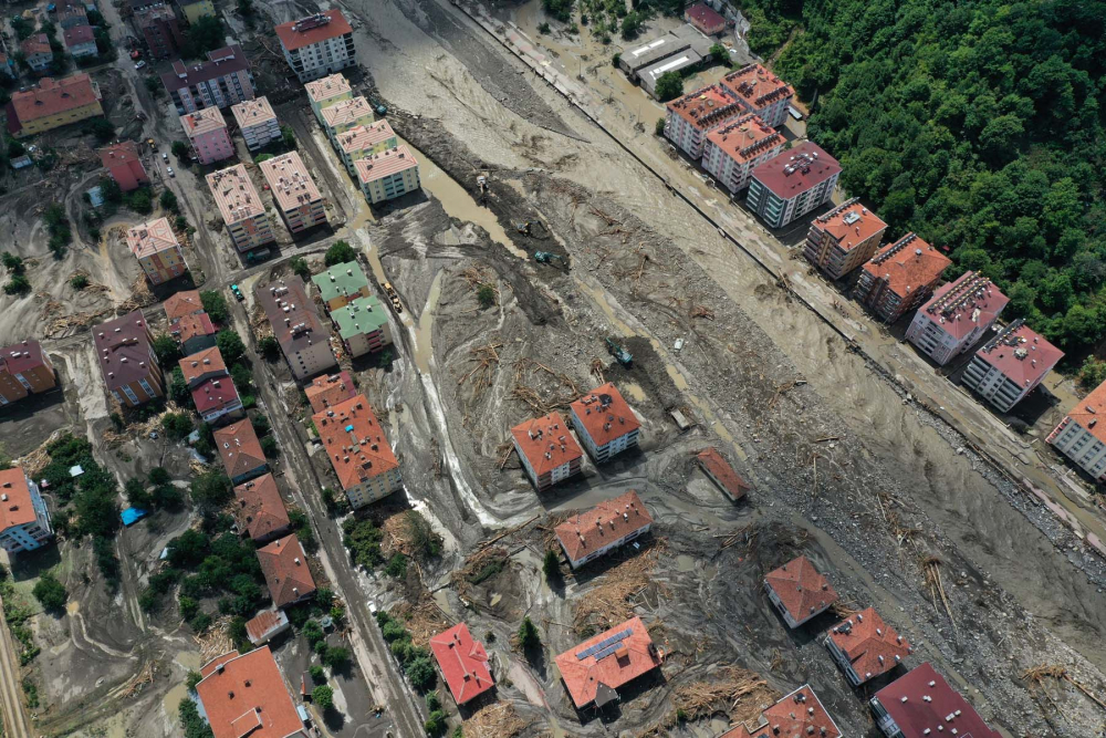 Sel felaketinin bıraktığı hasar havadan görüntülendi! İşte Kastamonu Bozkurt'tan fotoğraflar... 15