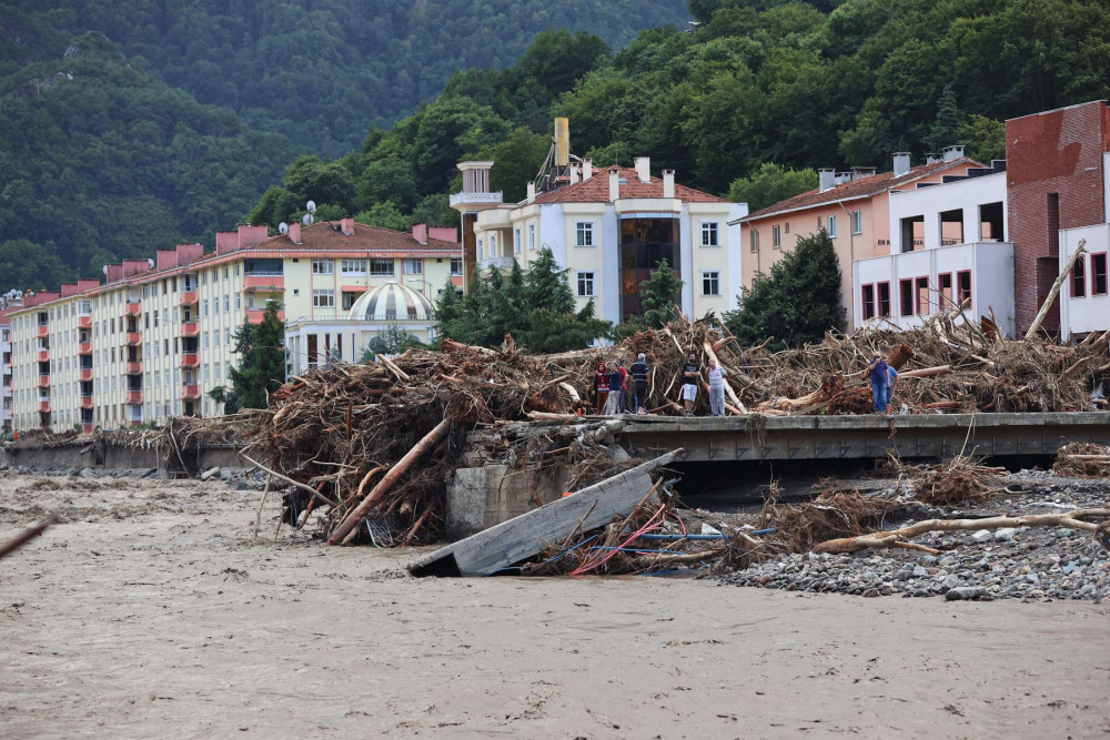 Sel felaketinin bıraktığı hasar havadan görüntülendi! İşte Kastamonu Bozkurt'tan fotoğraflar... 23